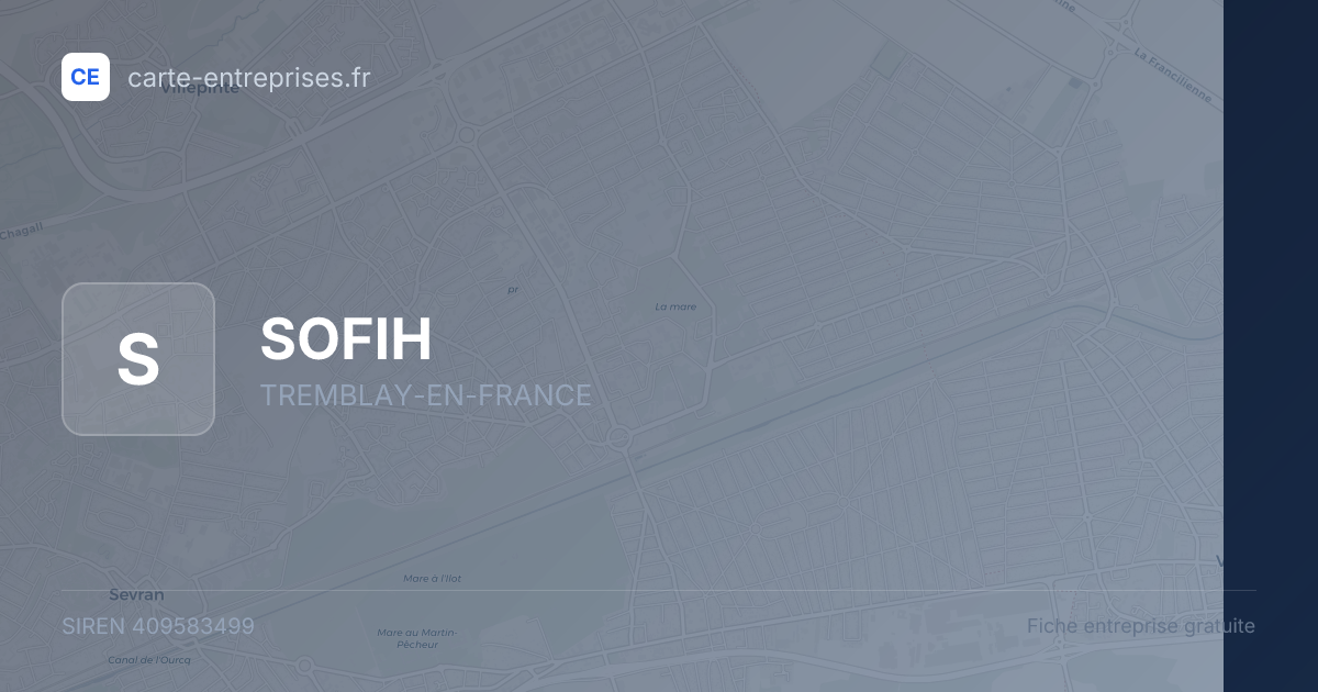 SOFIH — 409583499 — fiche entreprise