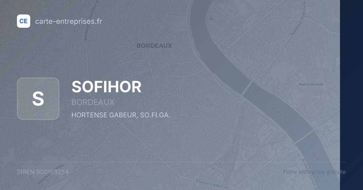 SOFIHOR — 900163254 — fiche entreprise