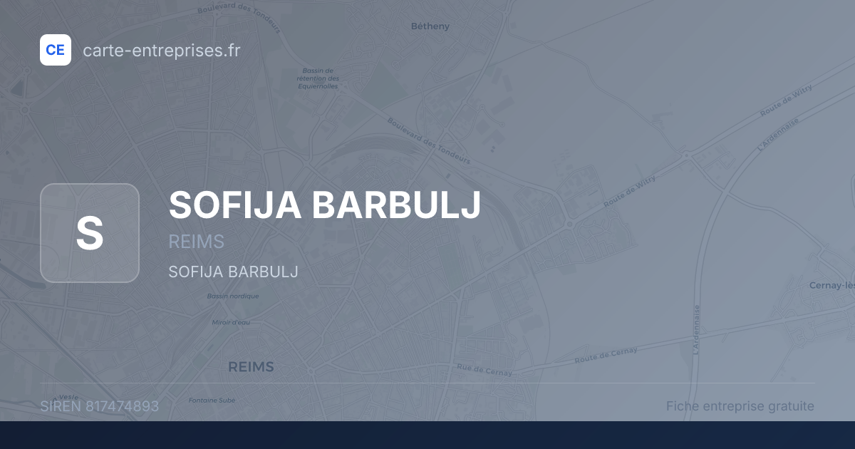 SOFIJA BARBULJ — 817474893 — fiche entreprise
