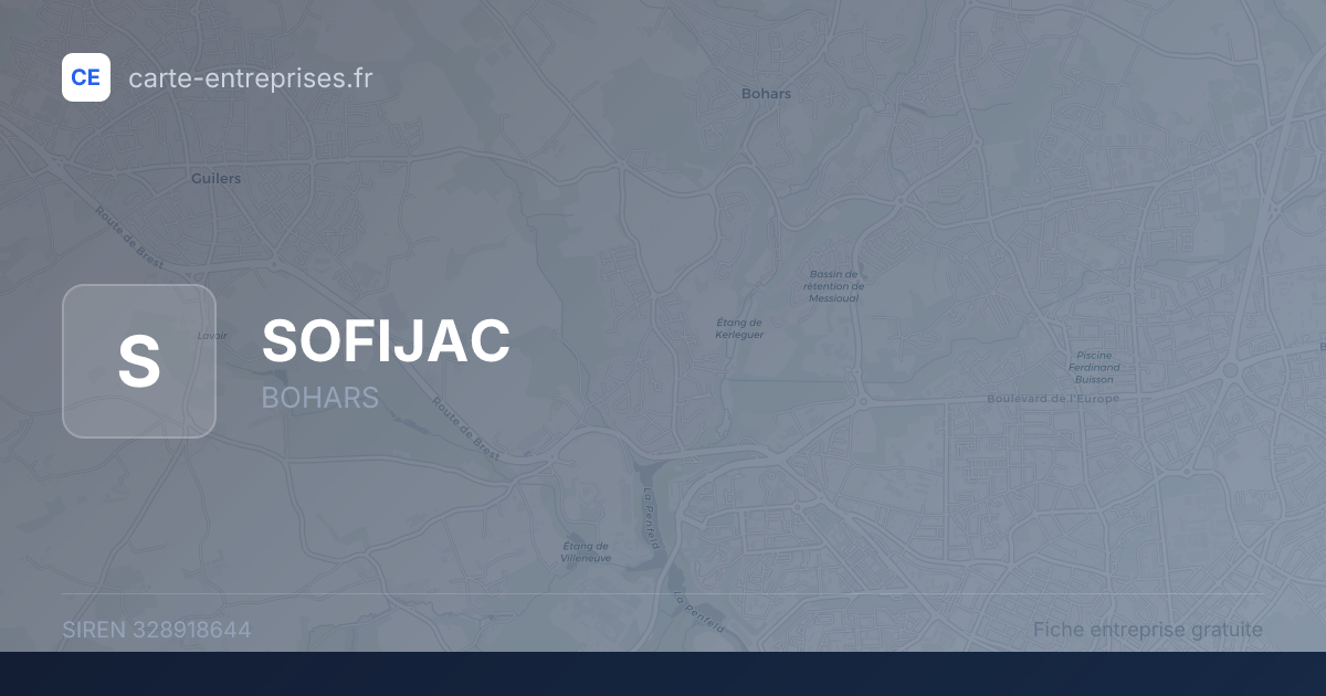 SOFIJAC — 328918644 — fiche entreprise