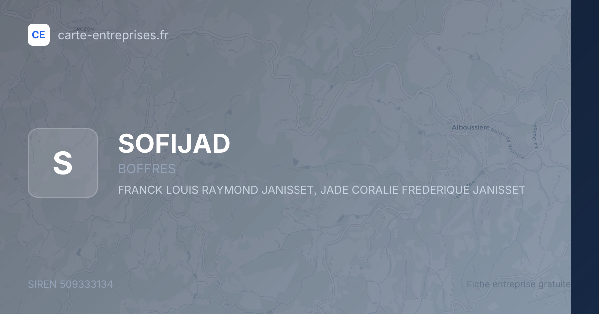 SOFIJAD — 509333134 — fiche entreprise