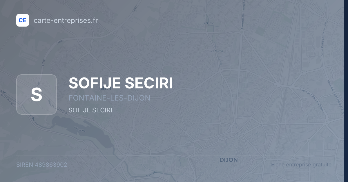 SOFIJE SECIRI — 489863902 — fiche entreprise