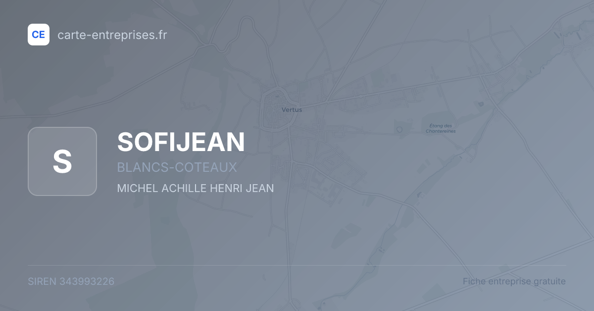 SOFIJEAN — 343993226 — fiche entreprise