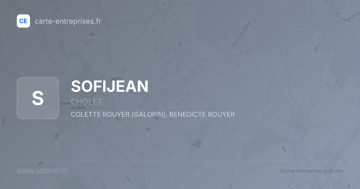 SOFIJEAN — 533906715 — fiche entreprise