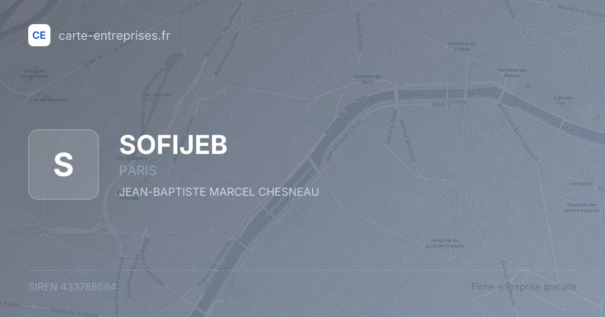 SOFIJEB — 433788684 — fiche entreprise