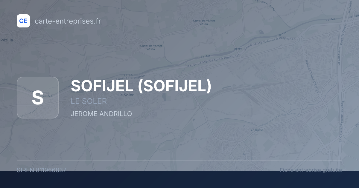 SOFIJEL — 811966837 — fiche entreprise
