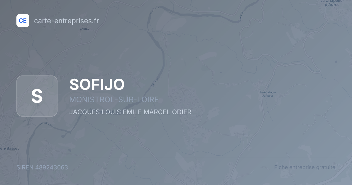 SOFIJO — 489243063 — fiche entreprise