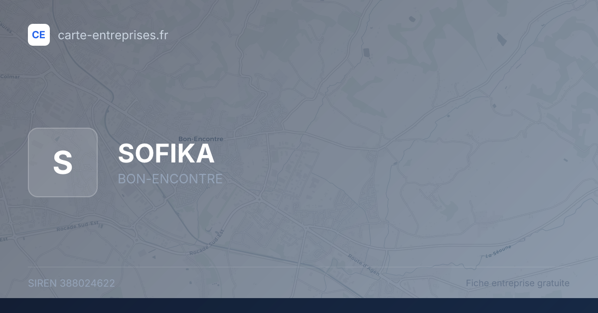 SOFIKA — 388024622 — fiche entreprise
