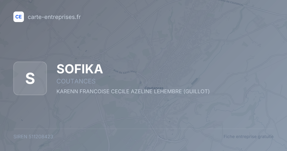 SOFIKA — 511208423 — fiche entreprise