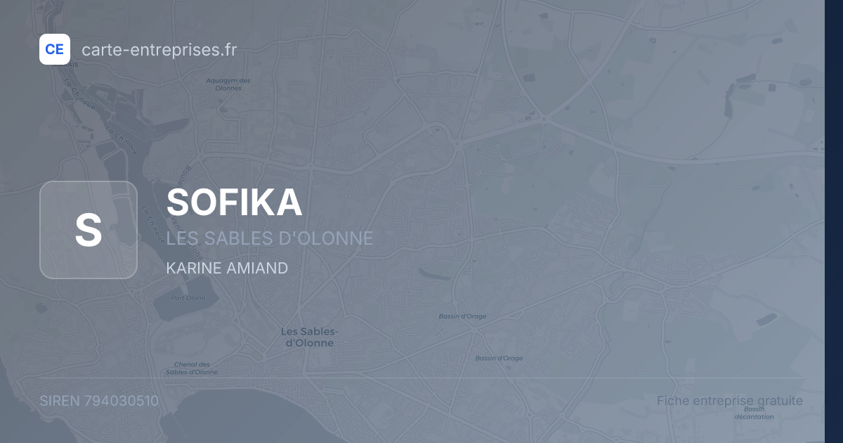 SOFIKA — 794030510 — fiche entreprise