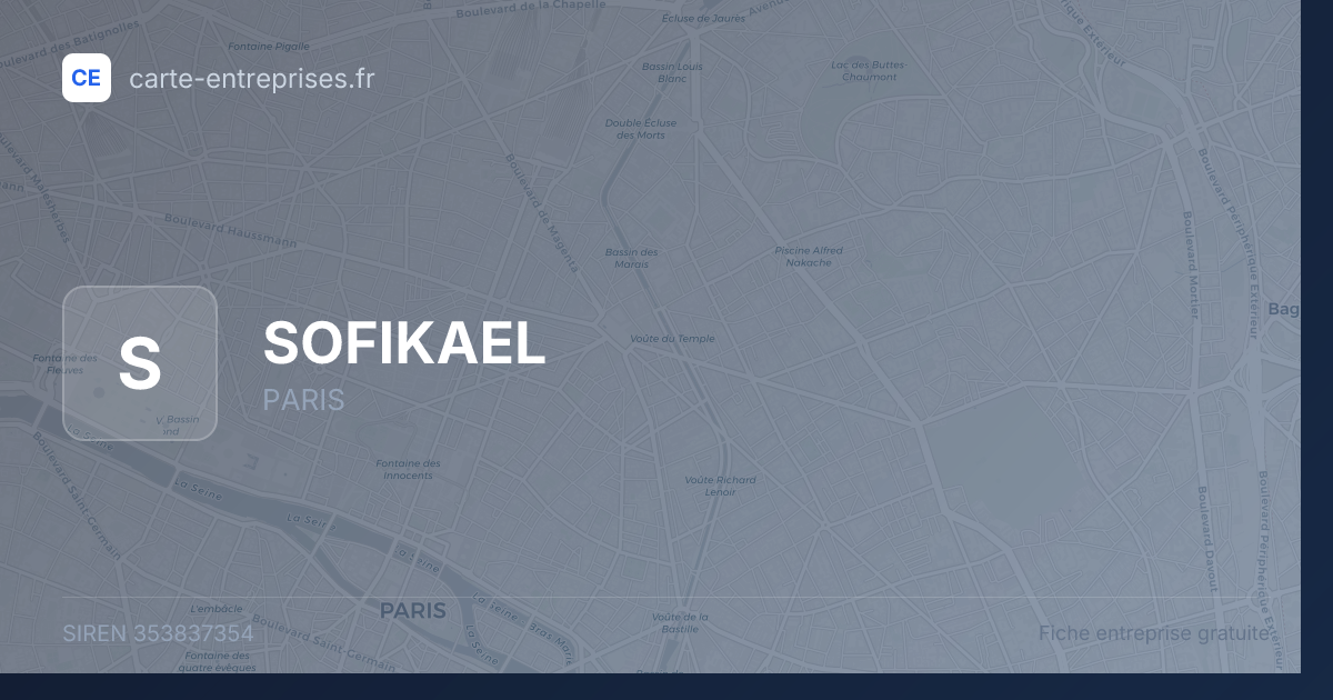 SOFIKAEL — 353837354 — fiche entreprise