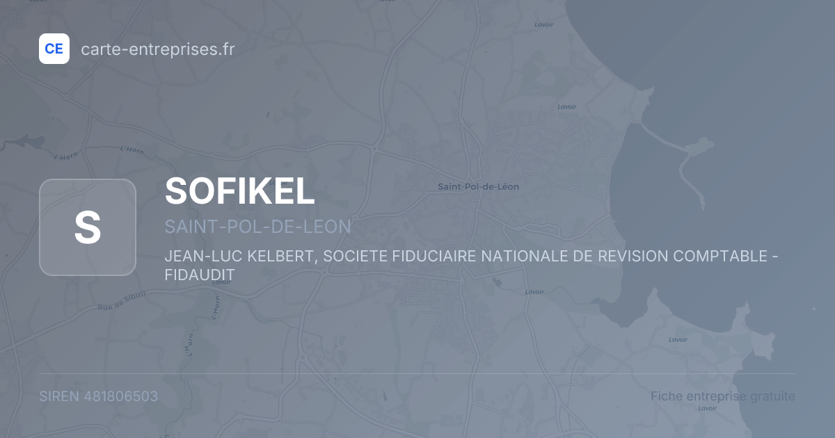 SOFIKEL — 481806503 — fiche entreprise
