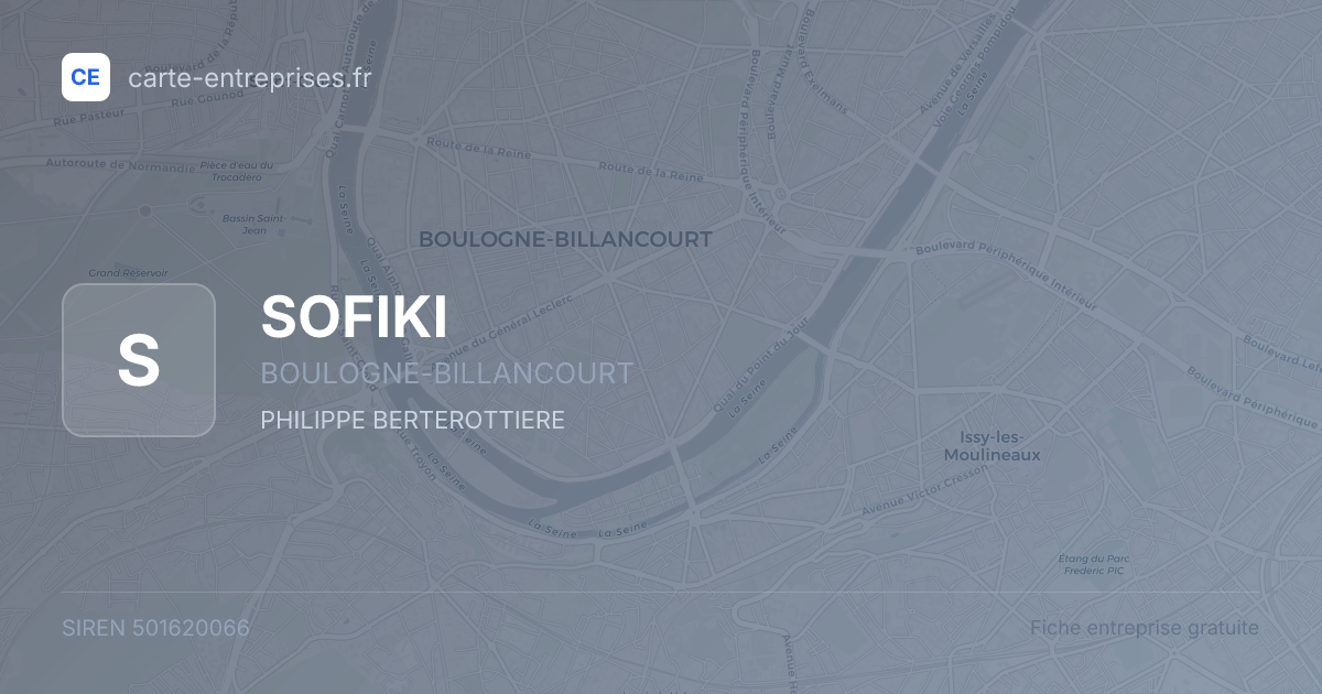 SOFIKI — 501620066 — fiche entreprise