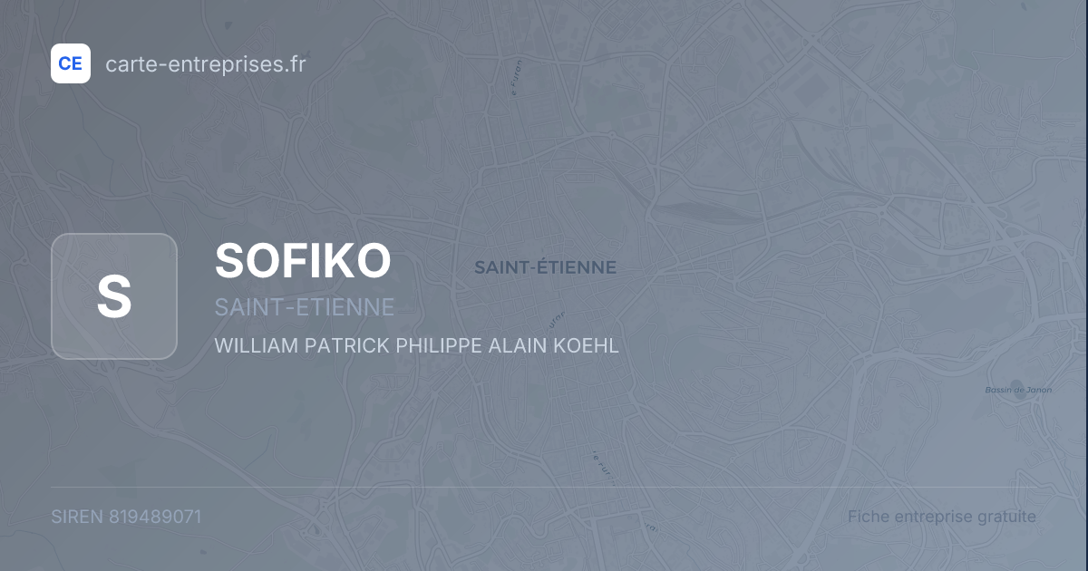 SOFIKO — 819489071 — fiche entreprise