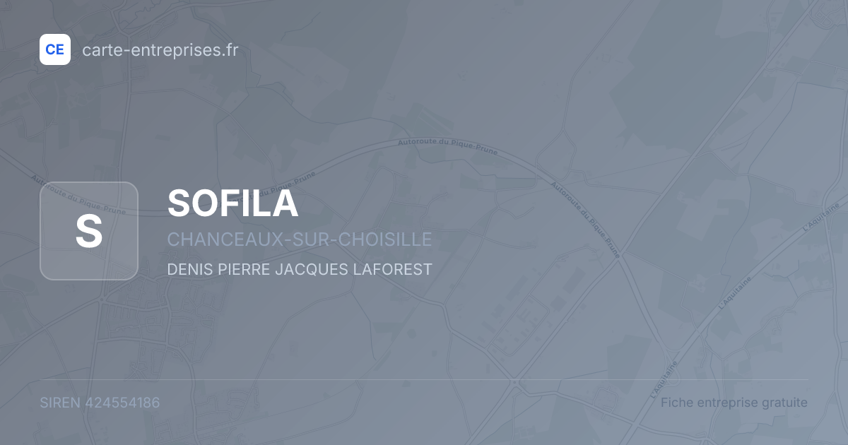 SOFILA — 424554186 — fiche entreprise