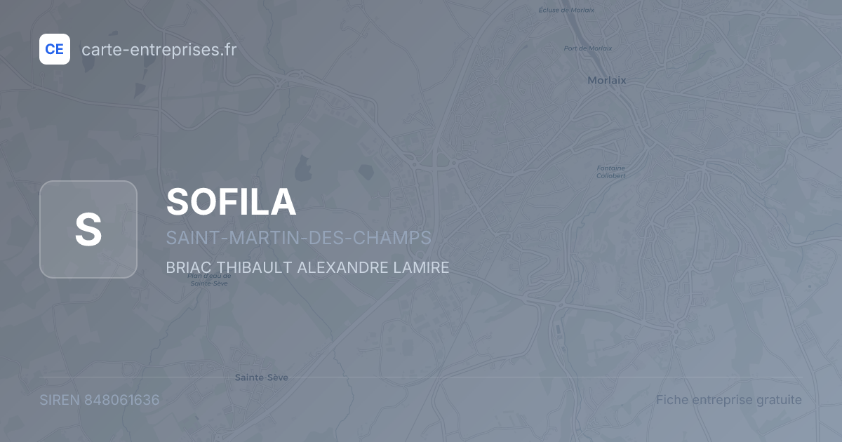 SOFILA — 848061636 — fiche entreprise