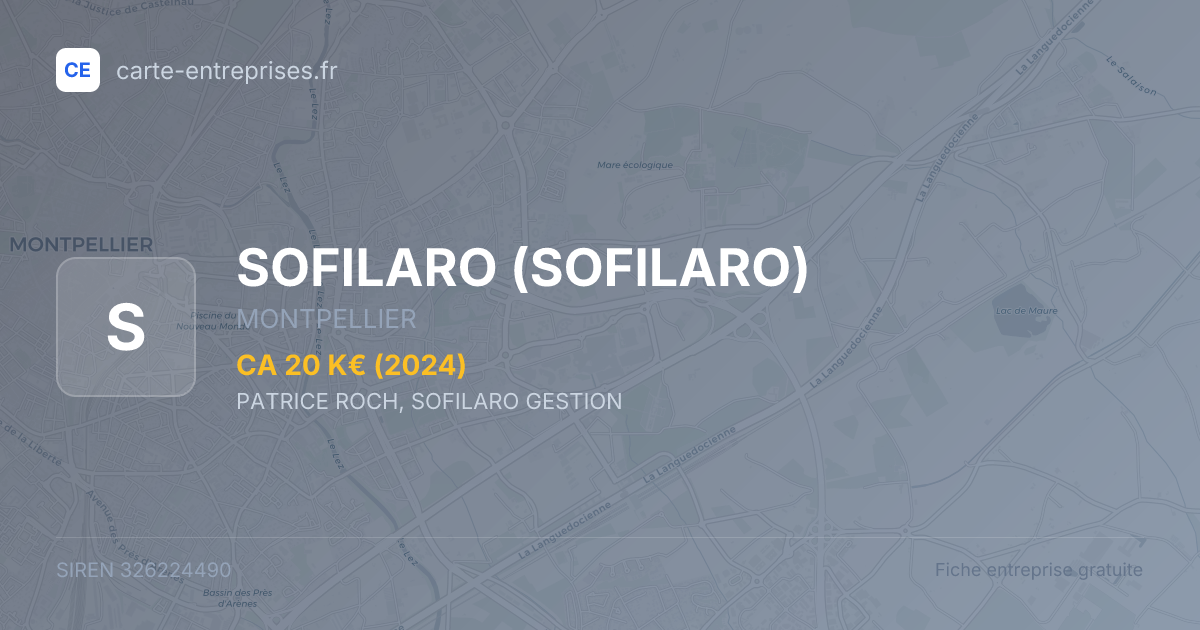 SOFILARO — 326224490 — fiche entreprise