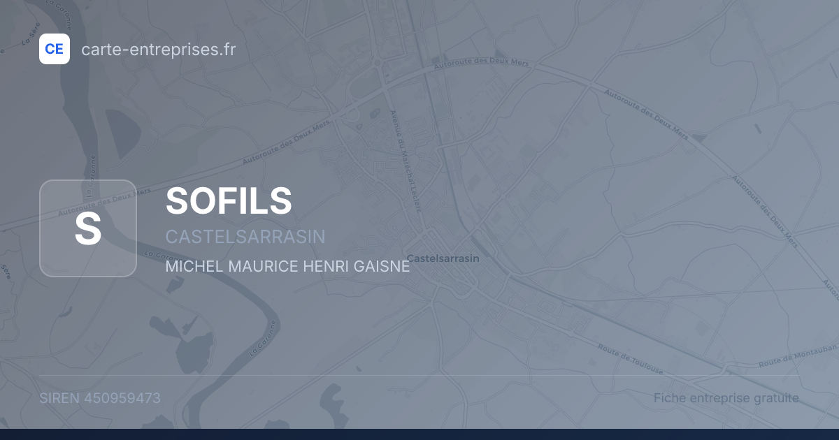 SOFILS — 450959473 — fiche entreprise