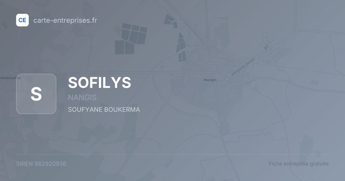 SOFILYS — 982920936 — fiche entreprise