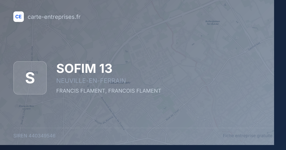 SOFIM 13 — 440349546 — fiche entreprise