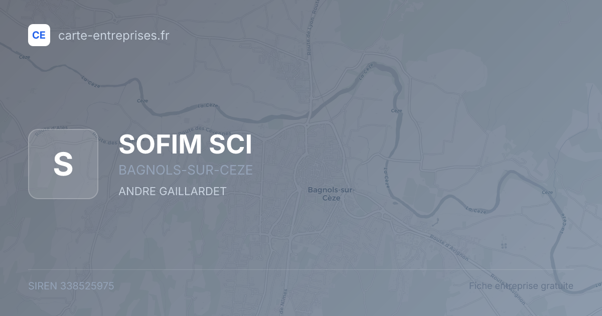 SOFIM SCI — 338525975 — fiche entreprise
