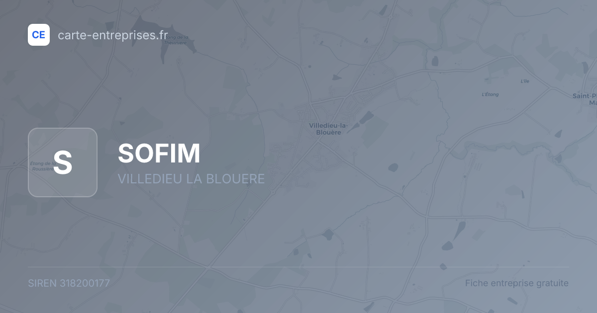 SOFIM — 318200177 — fiche entreprise