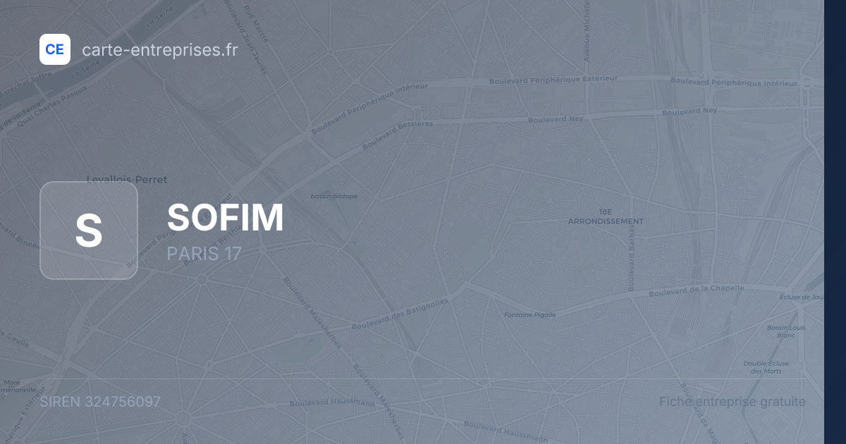 SOFIM — 324756097 — fiche entreprise