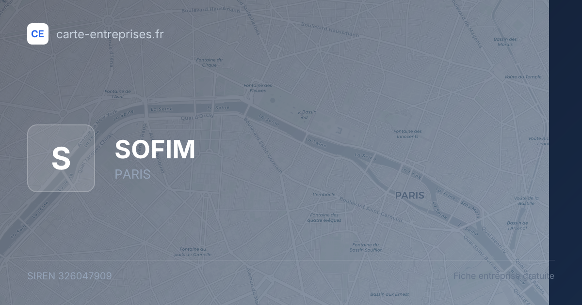 SOFIM — 326047909 — fiche entreprise