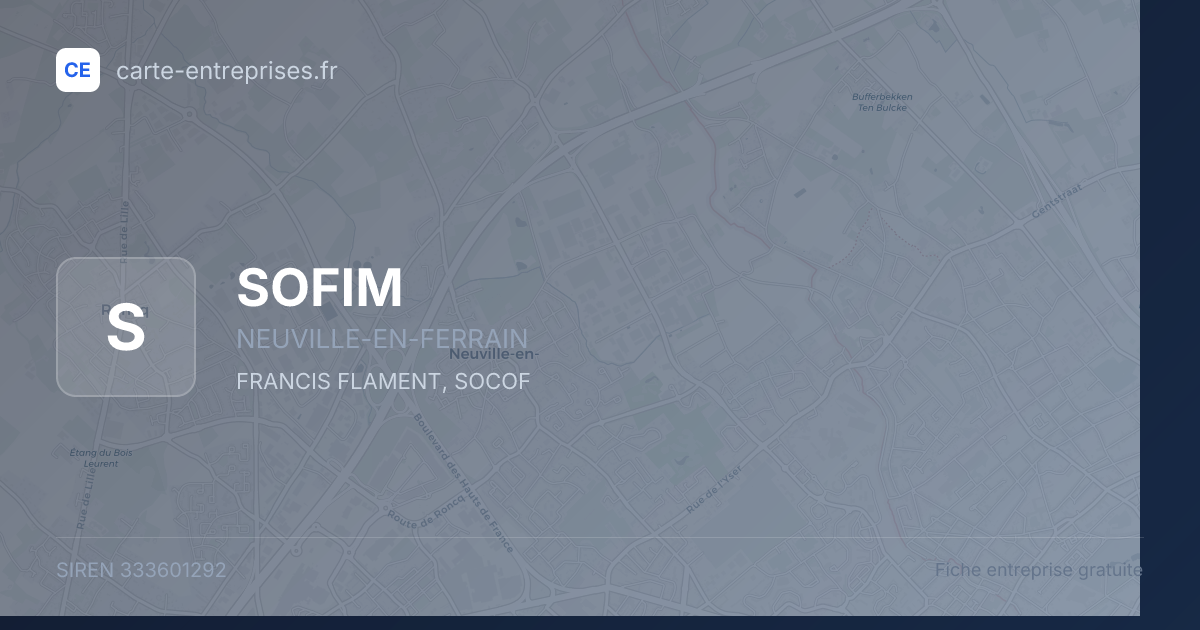 SOFIM — 333601292 — fiche entreprise
