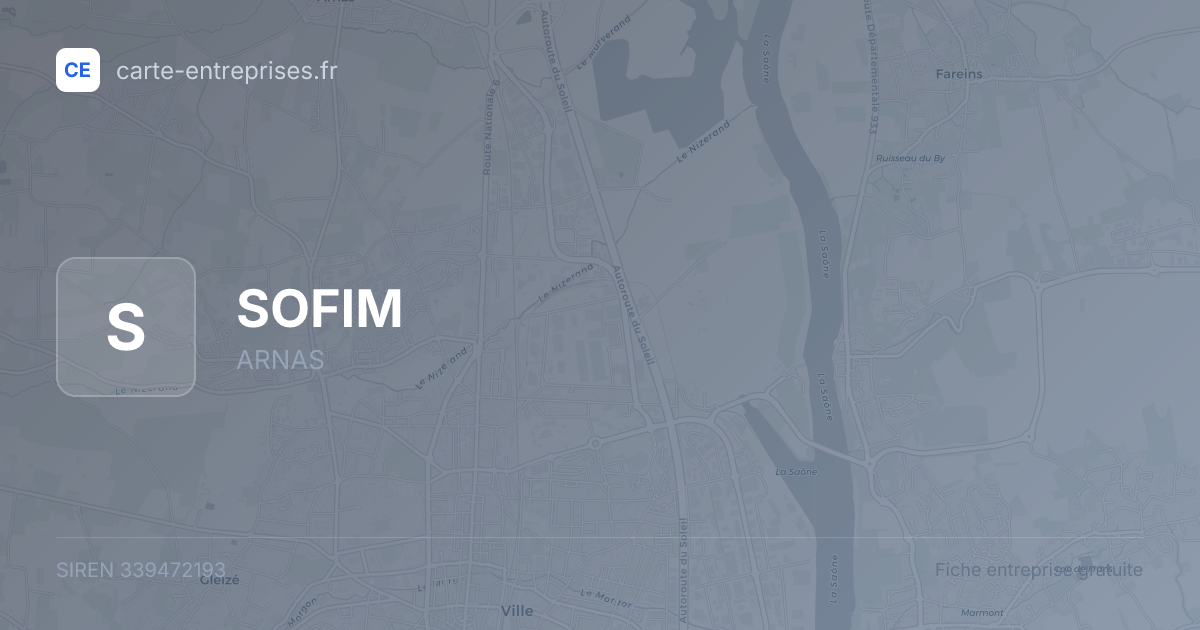 SOFIM — 339472193 — fiche entreprise