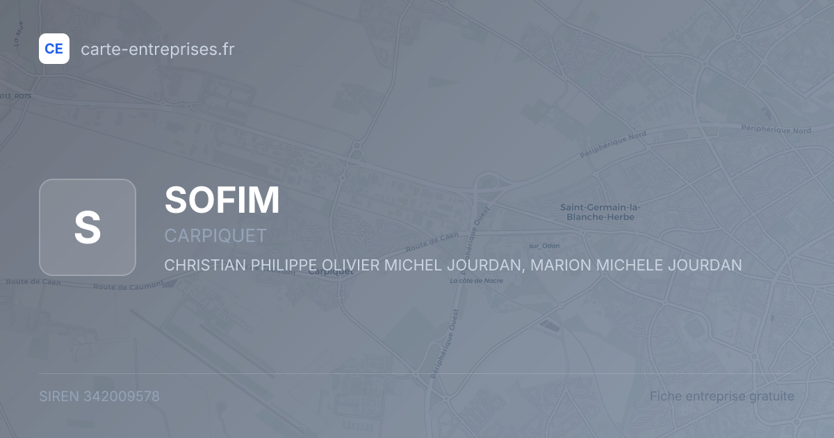 SOFIM — 342009578 — fiche entreprise