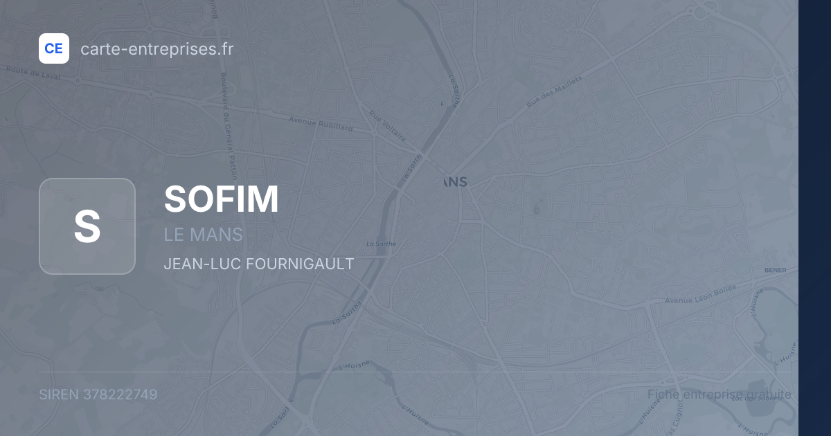 SOFIM — 378222749 — fiche entreprise