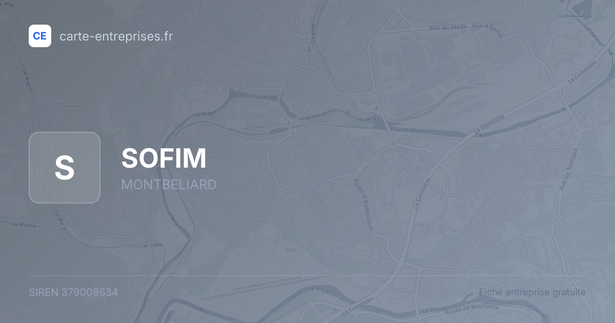 SOFIM — 379008634 — fiche entreprise
