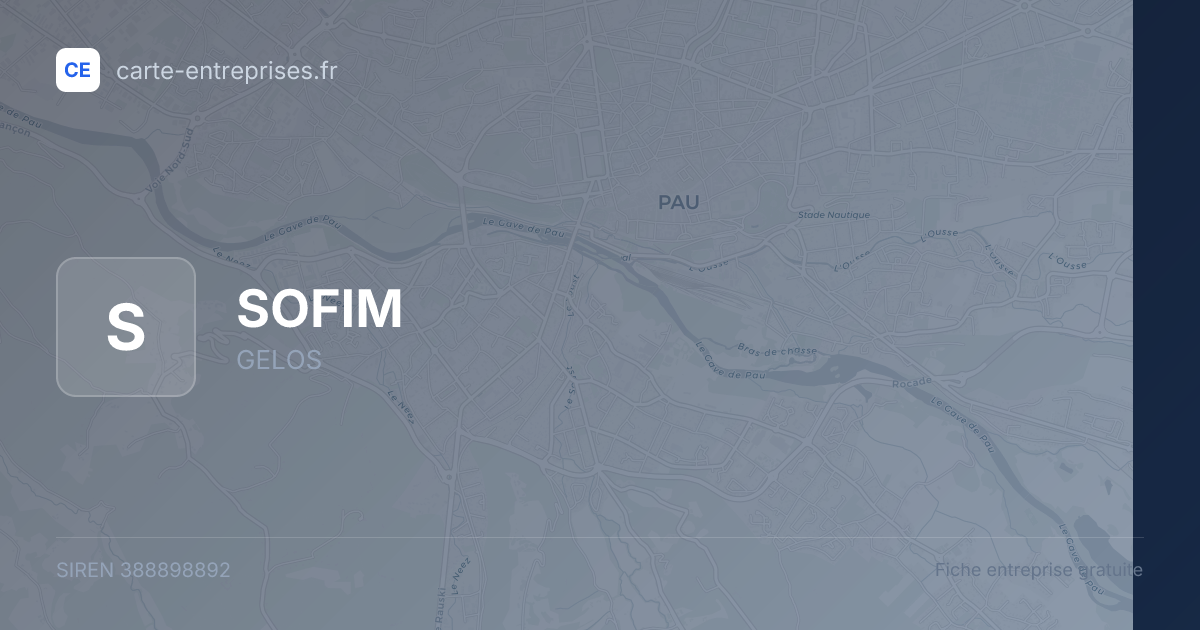 SOFIM — 388898892 — fiche entreprise