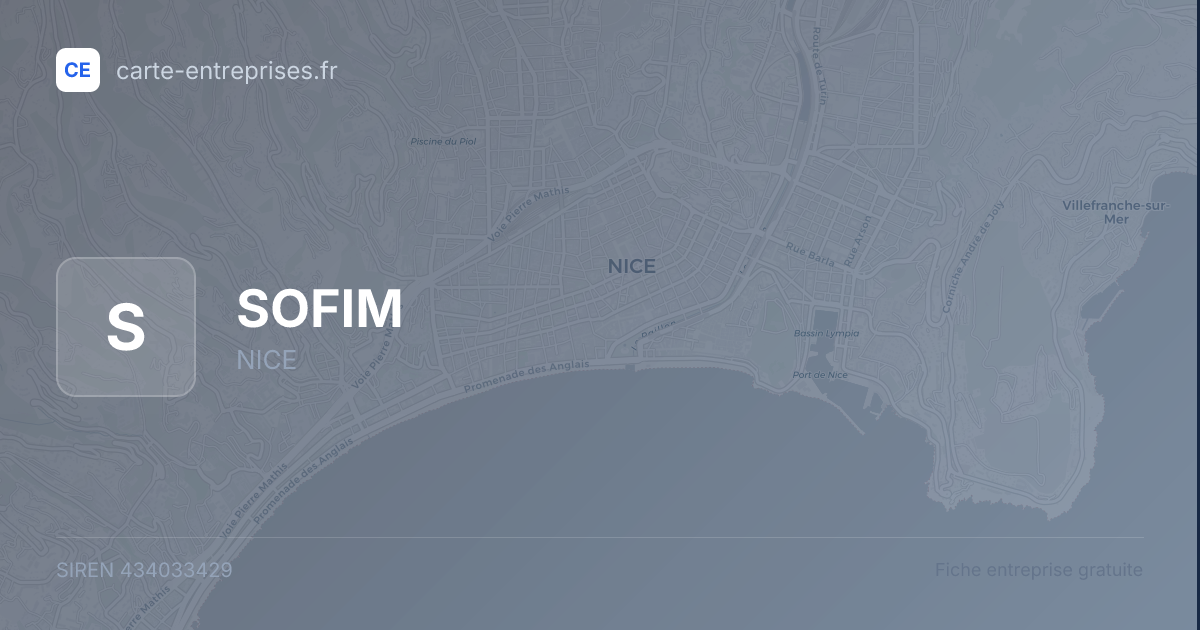SOFIM — 434033429 — fiche entreprise