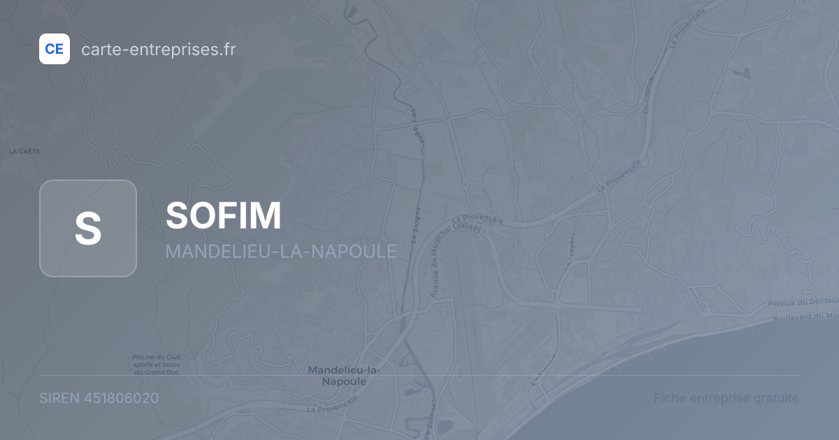 SOFIM — 451806020 — fiche entreprise