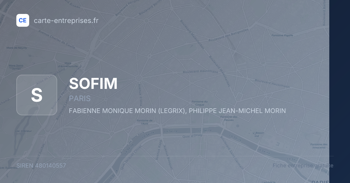 SOFIM — 480140557 — fiche entreprise