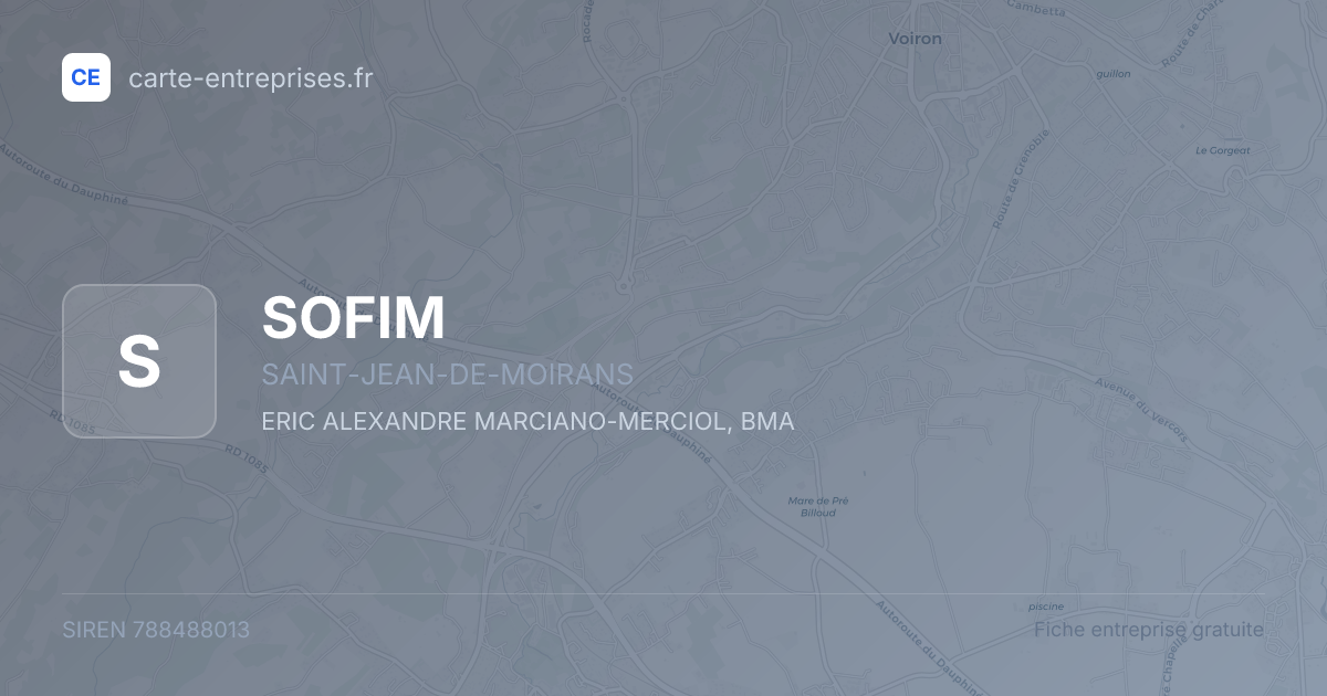 SOFIM — 788488013 — fiche entreprise