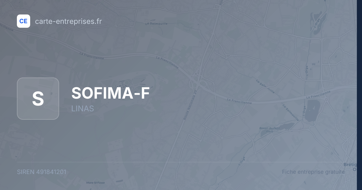 SOFIMA-F — 491841201 — fiche entreprise