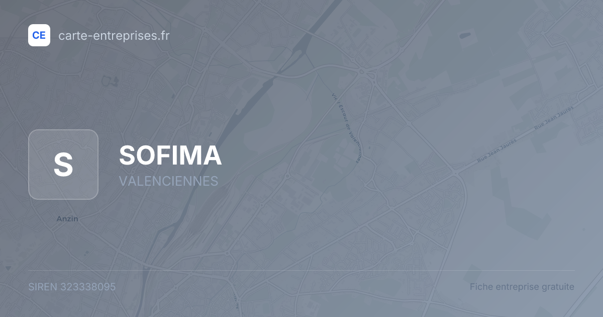 SOFIMA — 323338095 — fiche entreprise