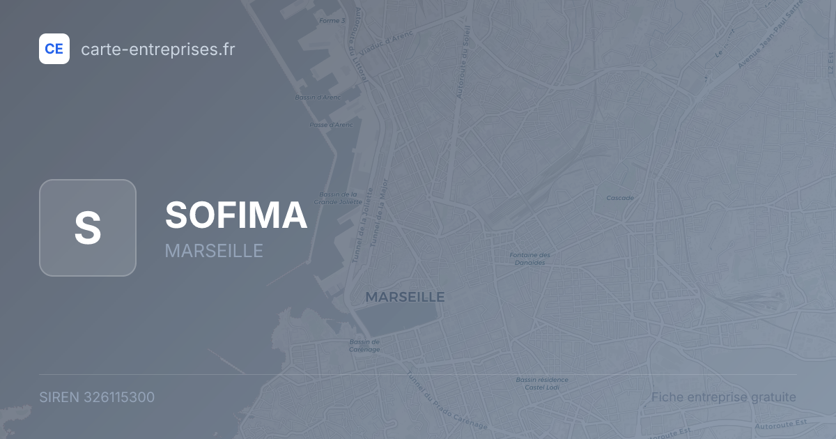 SOFIMA — 326115300 — fiche entreprise