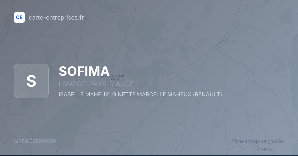 SOFIMA — 328566120 — fiche entreprise