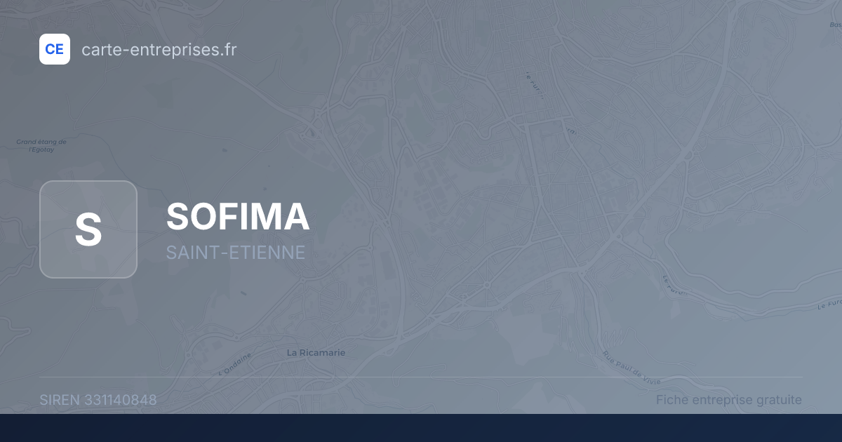 SOFIMA — 331140848 — fiche entreprise