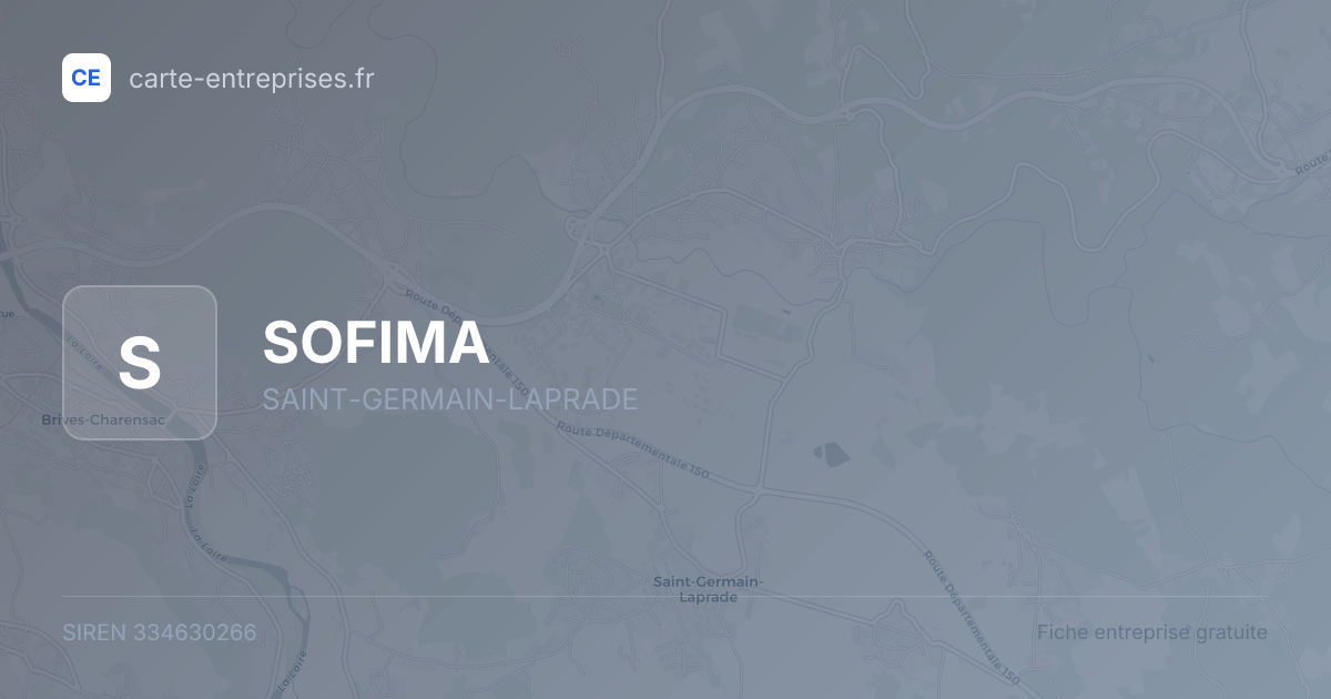 SOFIMA — 334630266 — fiche entreprise