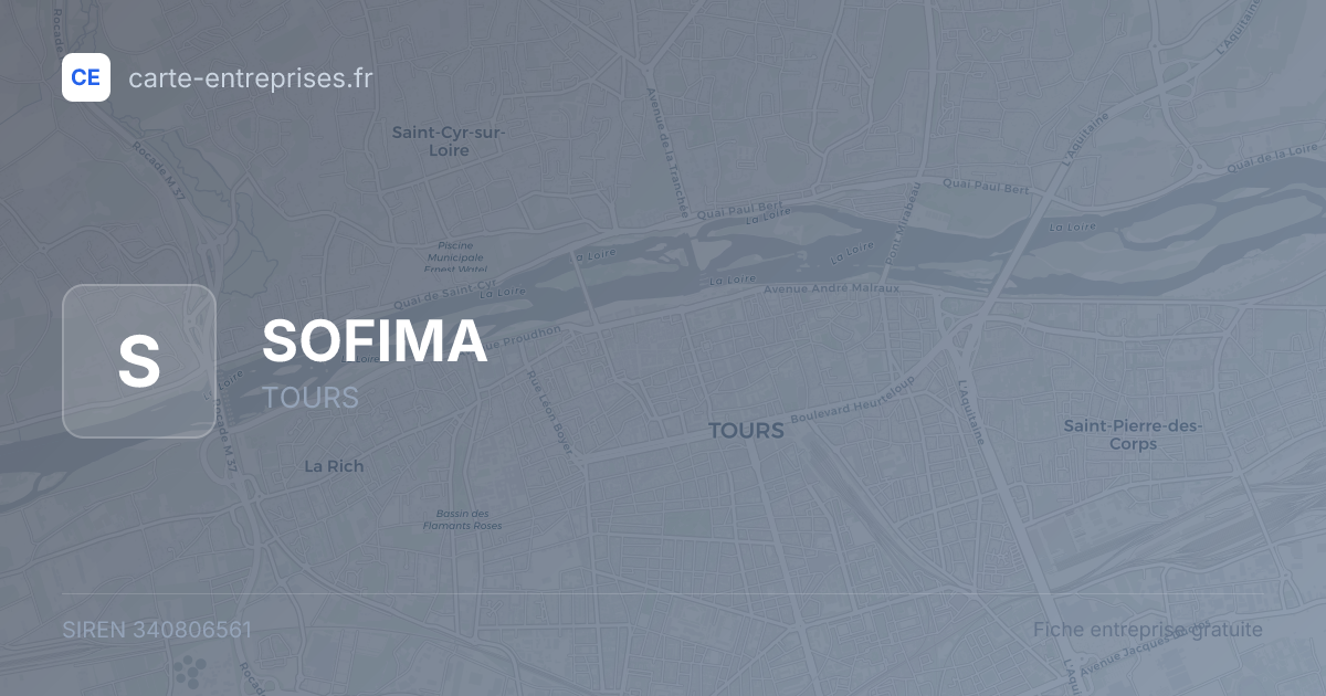 SOFIMA — 340806561 — fiche entreprise