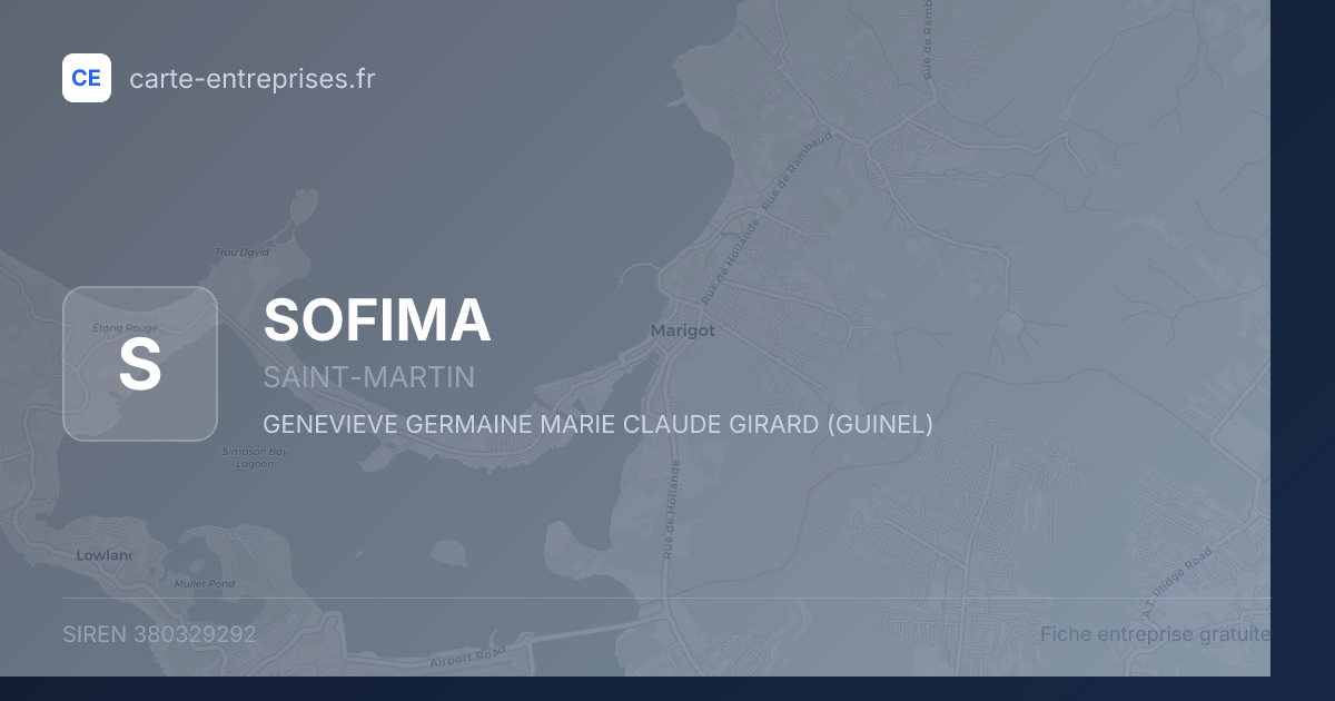 SOFIMA — 380329292 — fiche entreprise