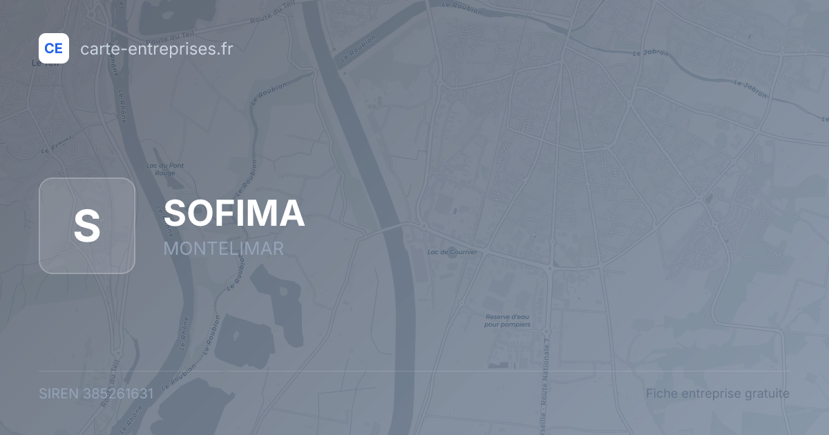 SOFIMA — 385261631 — fiche entreprise