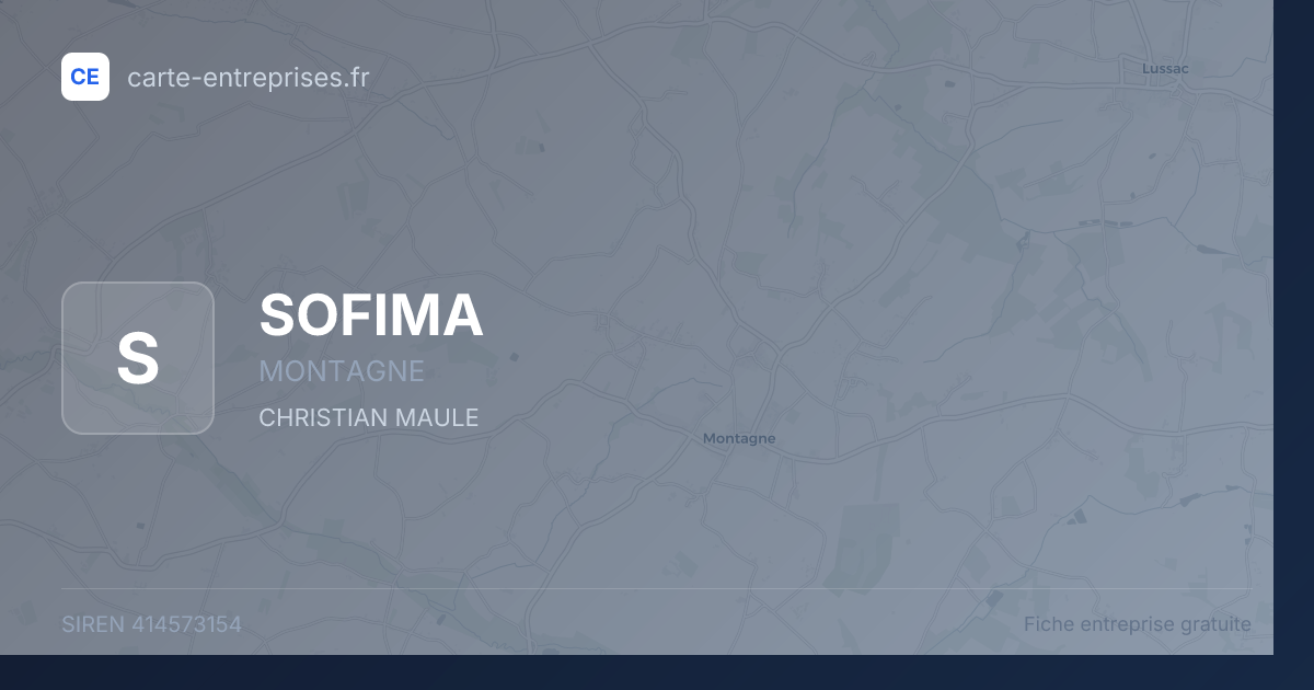 SOFIMA — 414573154 — fiche entreprise