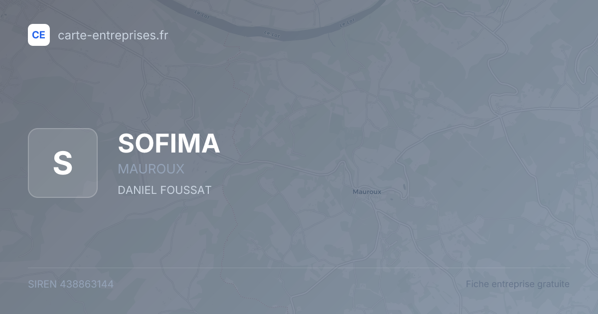 SOFIMA — 438863144 — fiche entreprise