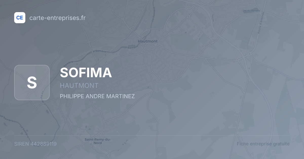 SOFIMA — 442889119 — fiche entreprise